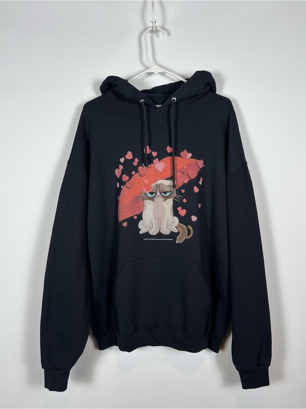 GRUMPY CAT "Don't Shower Me With Your Love" Hoodie Size XL
